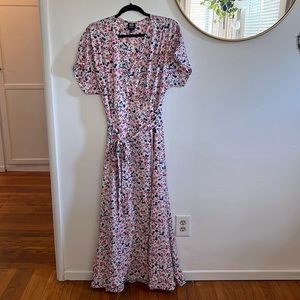 Bobeau Floral Wrap Dress- size XL